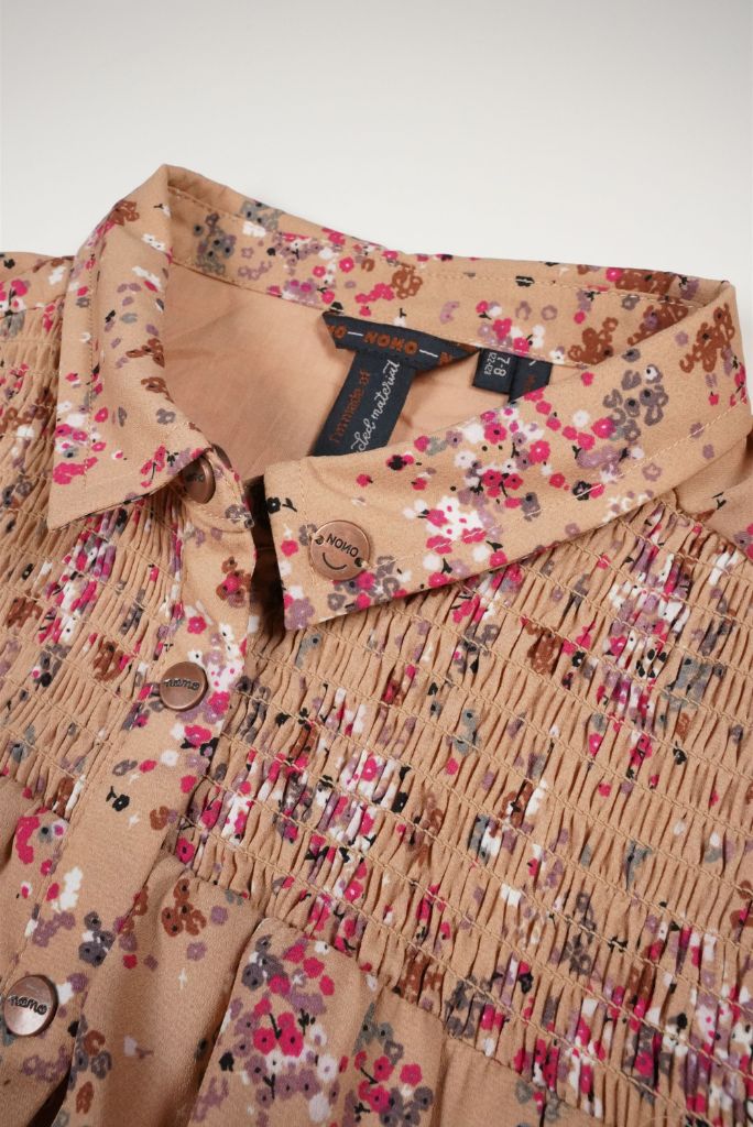 Girls Milau Floral Shirt Dress by NoNo | Close View