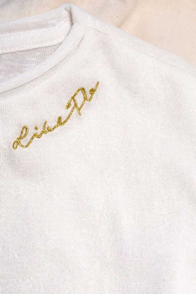 Girls White T-Shirt by Like FLO | Close View