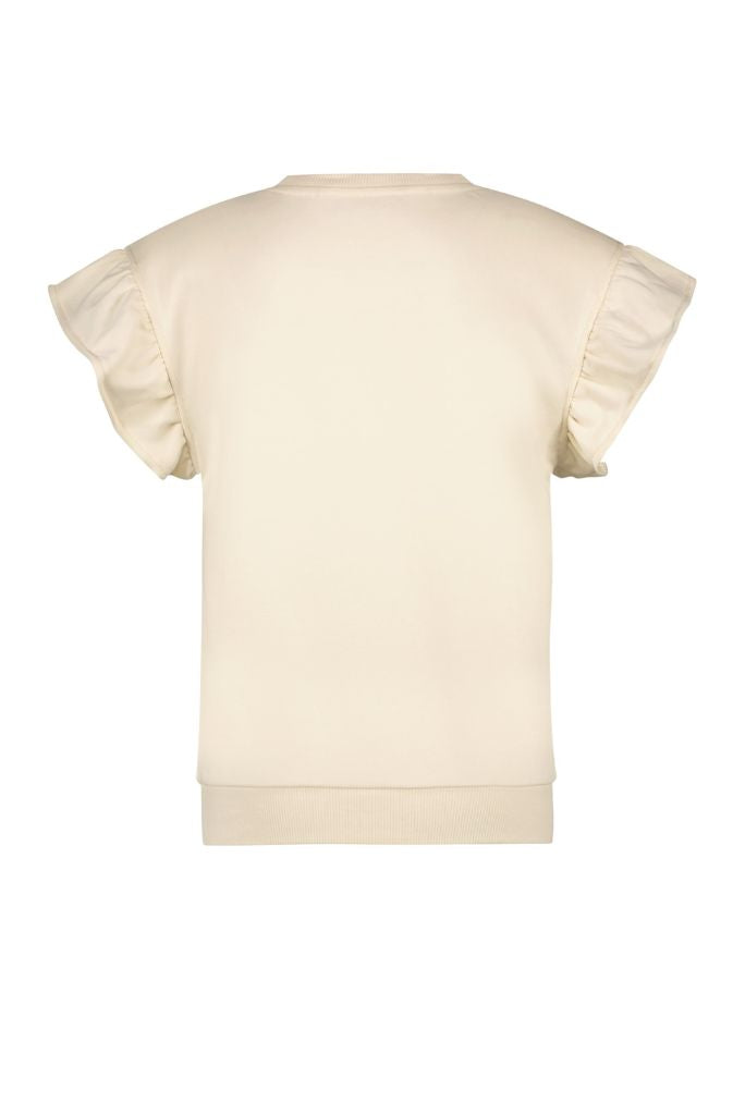 Girls White Sweat T-Shirt by Like FLO | Back View