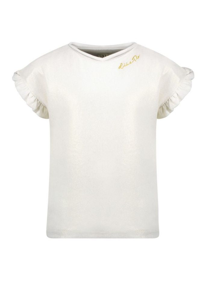 Girls White T-Shirt by Like FLO | Front View