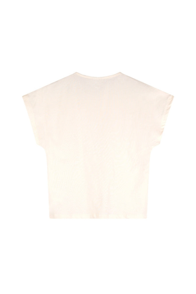Katy Organic Top Ivory | Back View