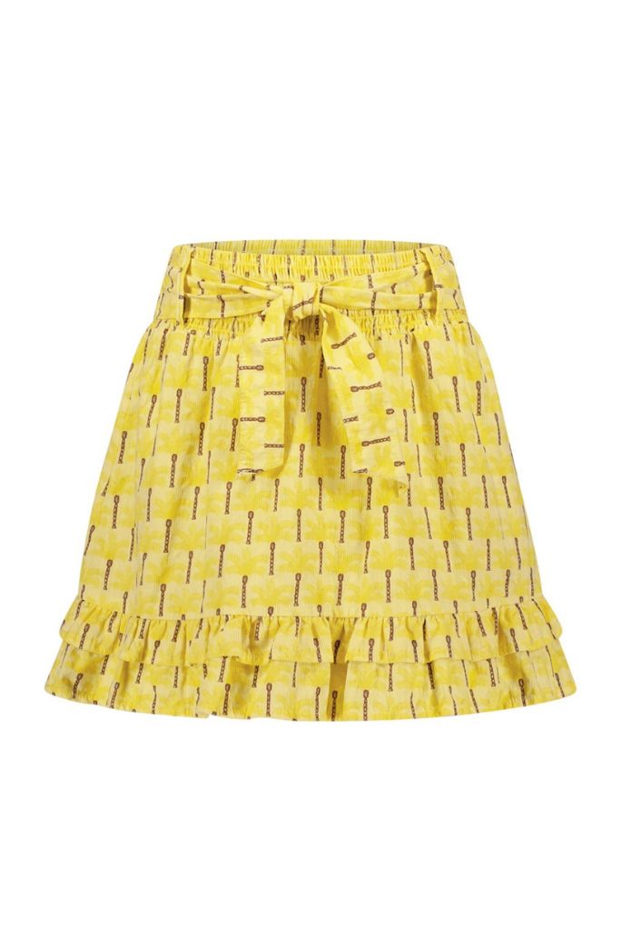 Girls Yellow Skirt with Belt by like FLO | Front View