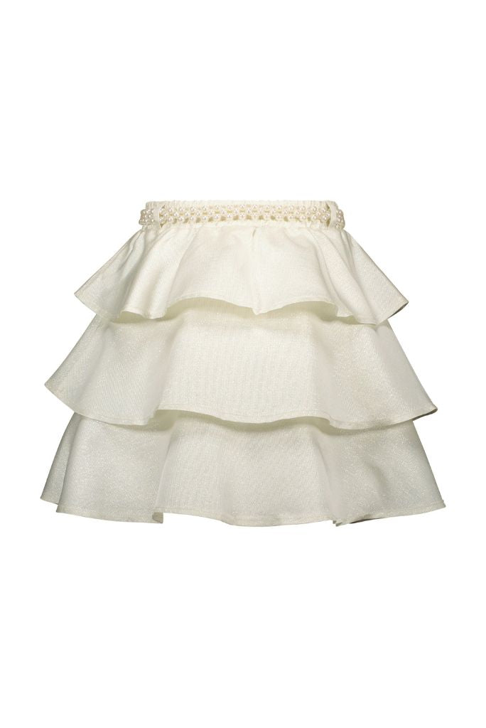 Le Chic Girls TWAIN Glitter Linen Skirt - back