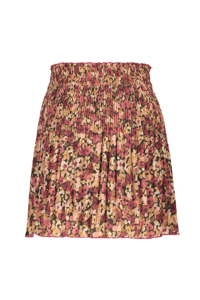 Girls Floral Pleated Skirt | Back View