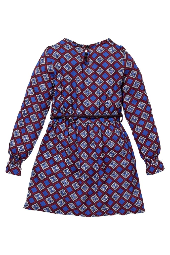 Quapi Girls Kala Retro Blue Dress