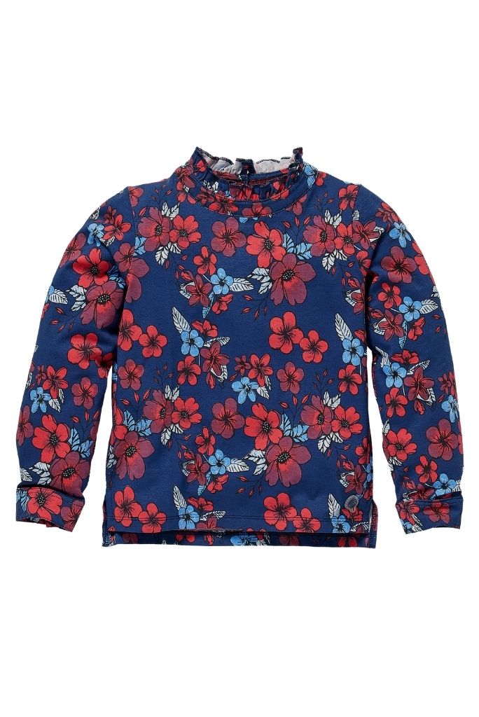 Quapi Girls Kellen Floral Long Sleeve Top