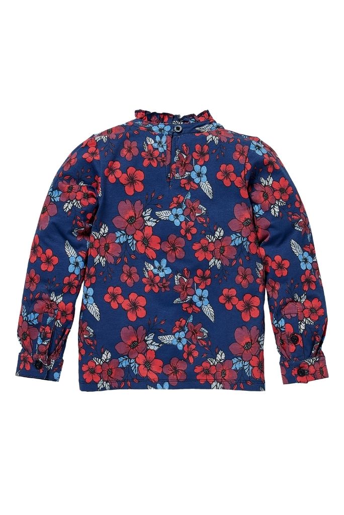 Quapi Girls Kellen Floral Long Sleeve Top