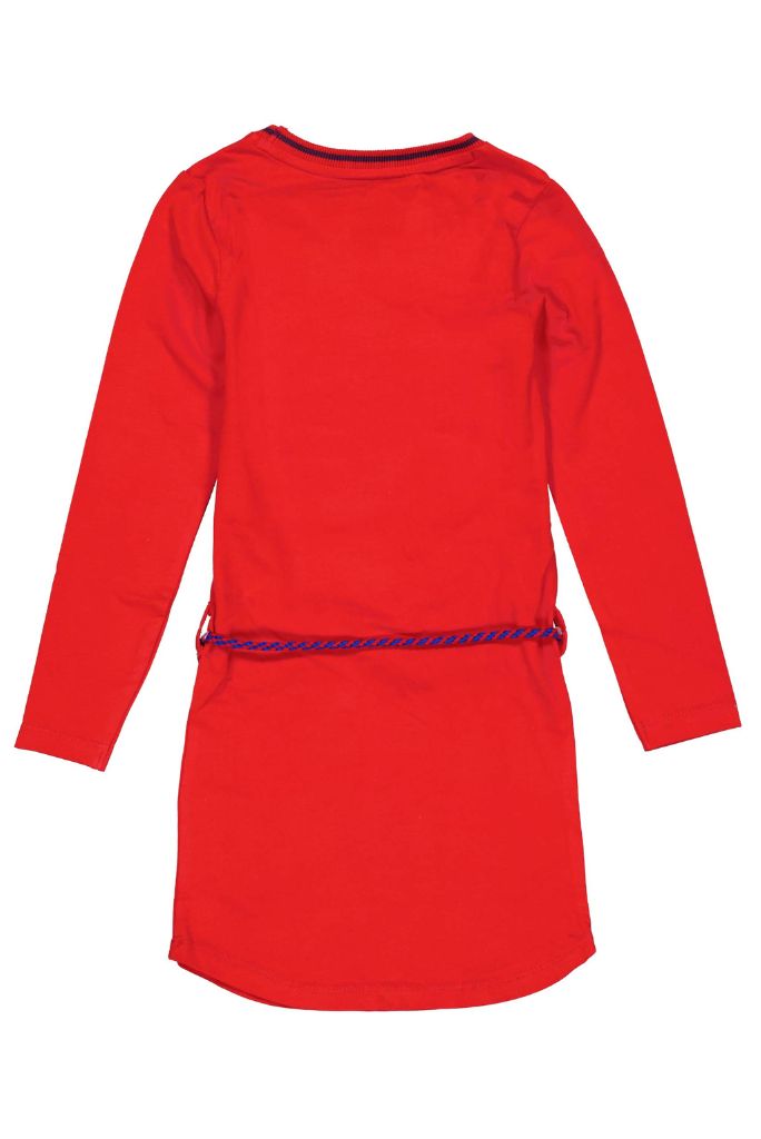 Quapi Girls Kaat Red Long Sleeve Dress