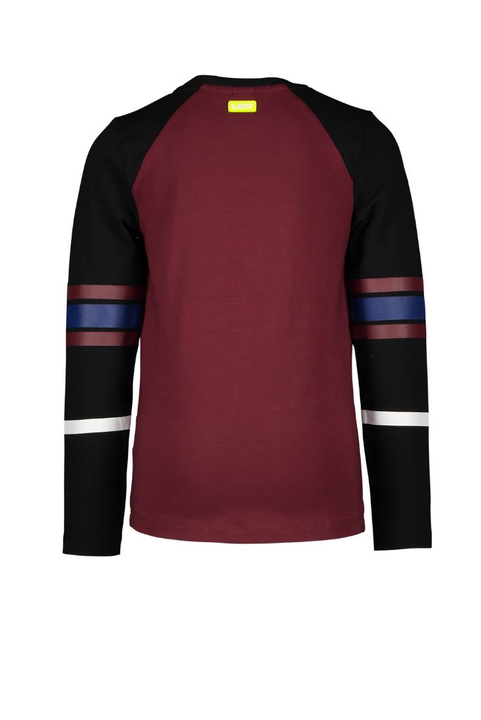 Boys Long Sleeve Top in Winter Red by B.Nosy | Black View