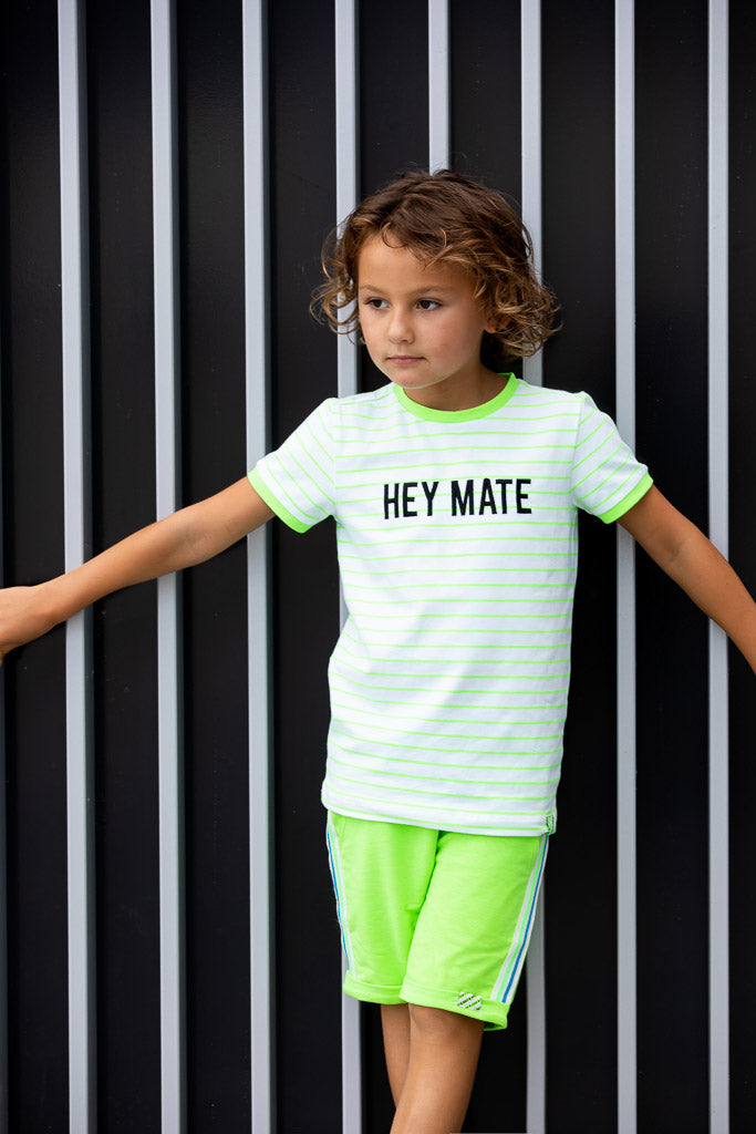 BNosy Boys Organic Green Stripe T-Shirt