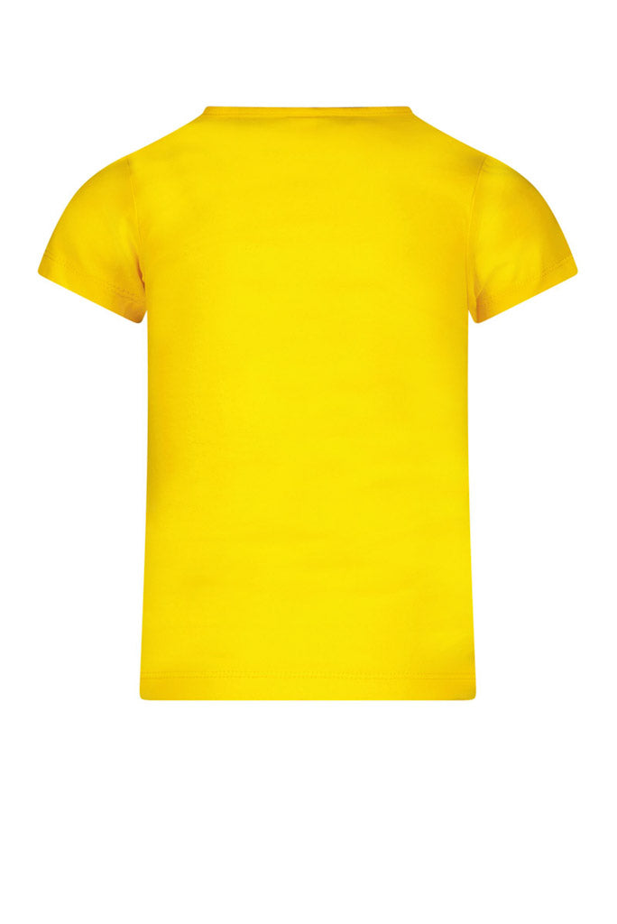 B.Nosy Yellow Tee With Gathered Side Seam