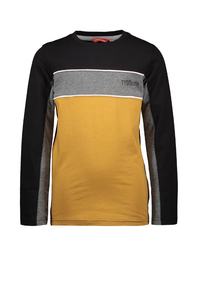 Boys Long Sleeve Colour Block Tee