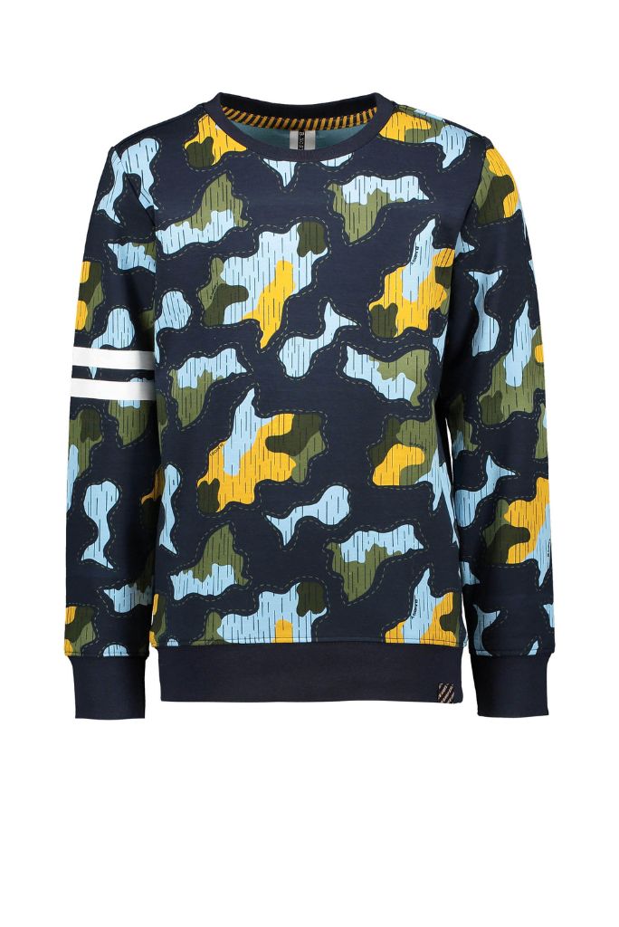 Boys Crewneck Camo Jumper | Front View