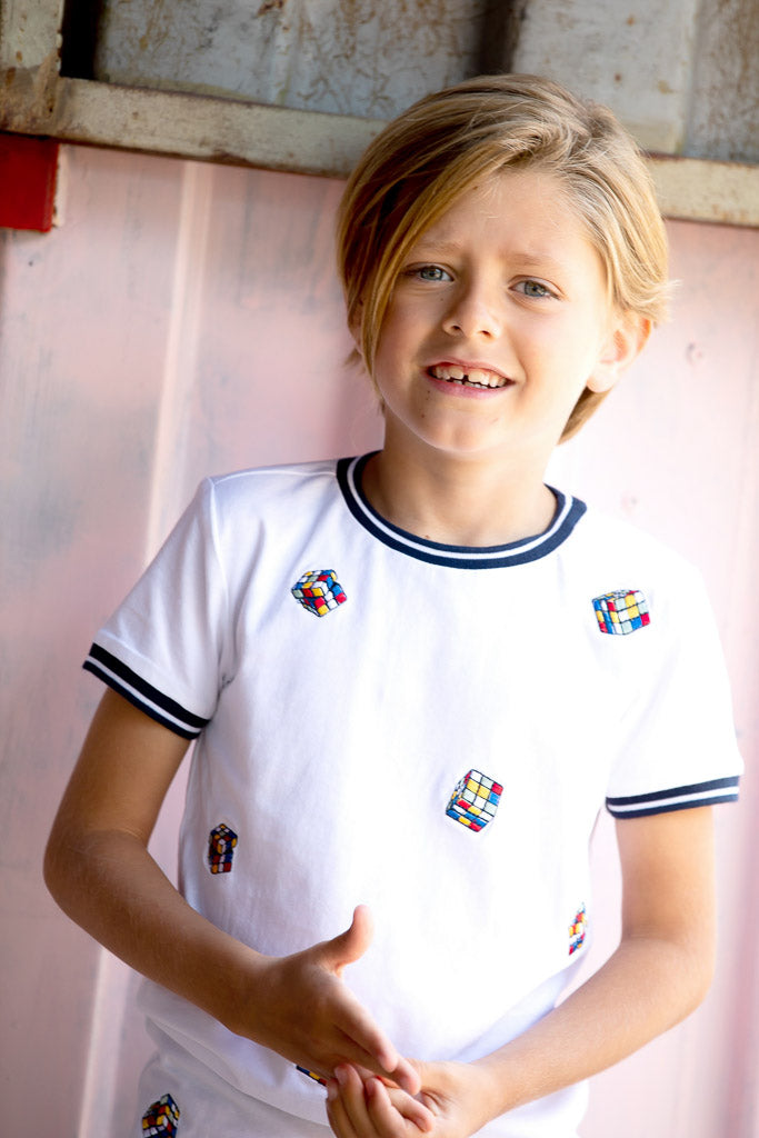 Boys Cube Print T-Shirt