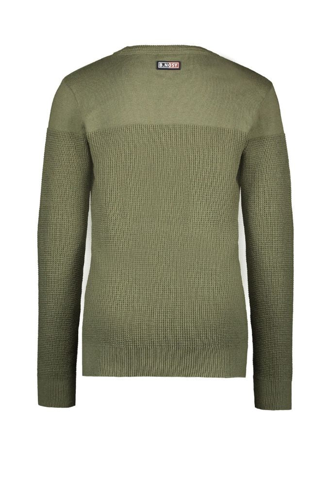 Boys Fine Knit Sweater - Green