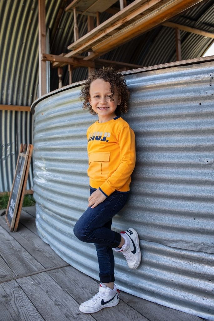 Boys Kiam Jumper - Orange Yellow