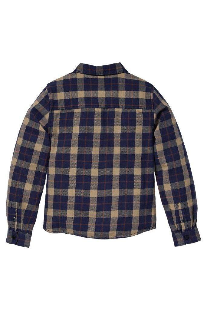 Boys Klaas Check Shirt - Navy