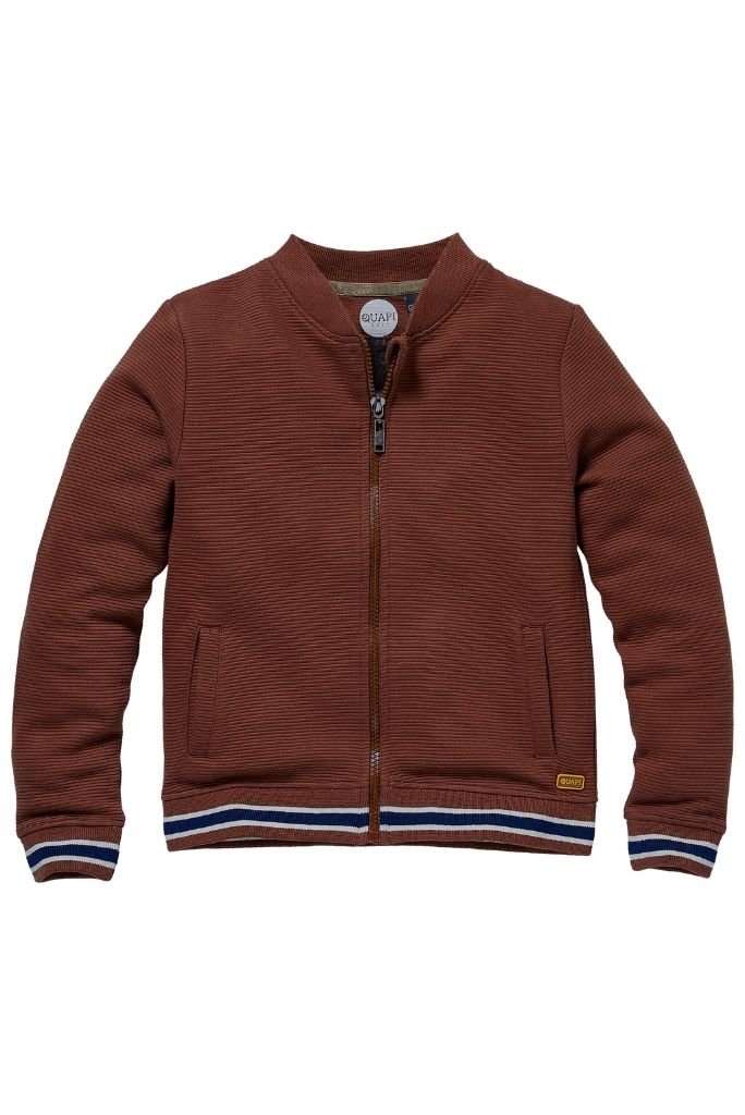 Boys Kriss Zip Up Jacket - Brown