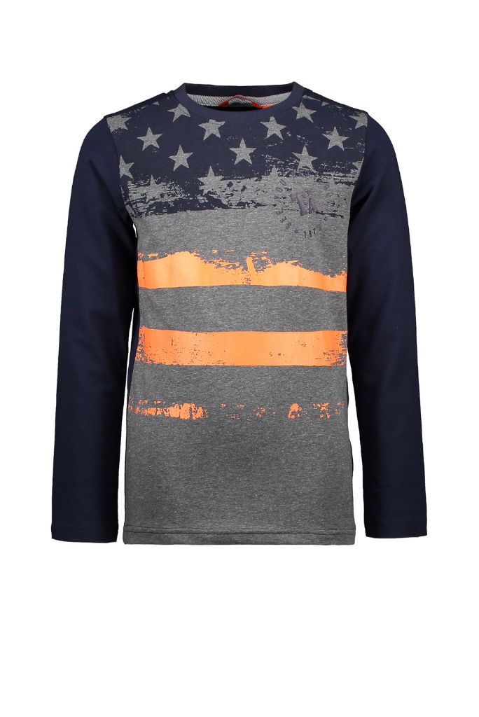 Boys Long Sleeve Tee - Navy - front