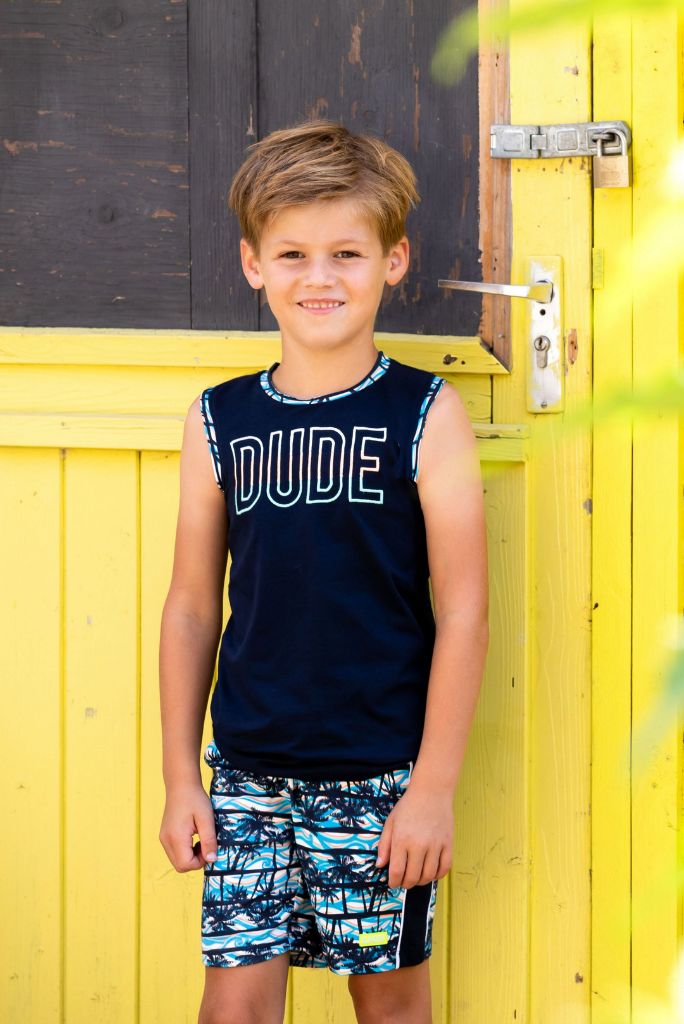 BNosy Boys Organic Palm Print Shorts