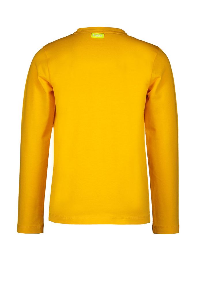 Boys Yellow Long Sleeve Tee With Pocket