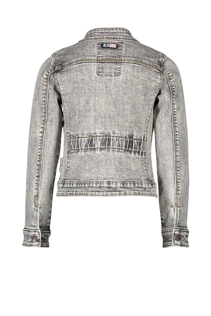 Girls Grey Denim Pilot Jacket