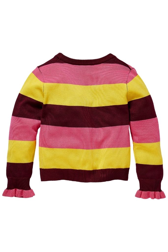 Girls Kella Stripe Cardigan Back