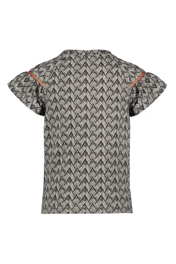 Kiwi shirt in African all-over print with bat sleeves