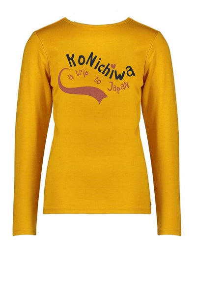 girls long sleeve yellow top