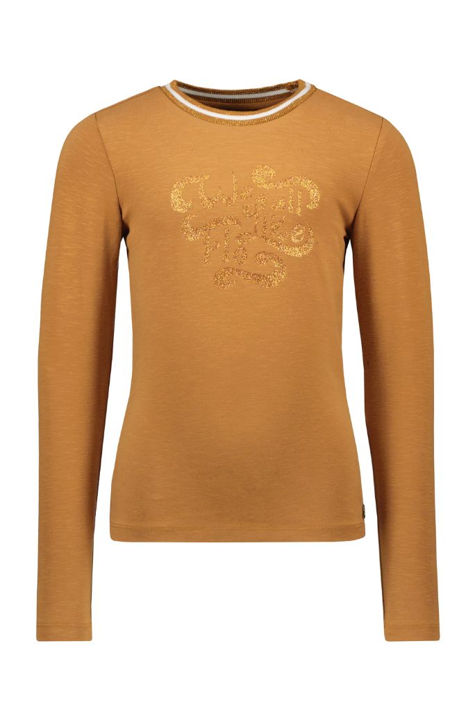 Girls Long Sleeve Jersey Tee - Camel