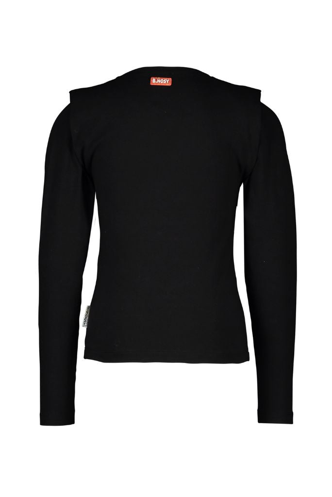 Girls  Black Long Sleeve T-Shirt