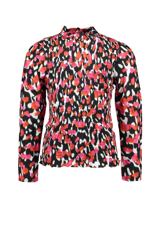 Girls Long Sleeve Multi-Coloured Spots Blouse