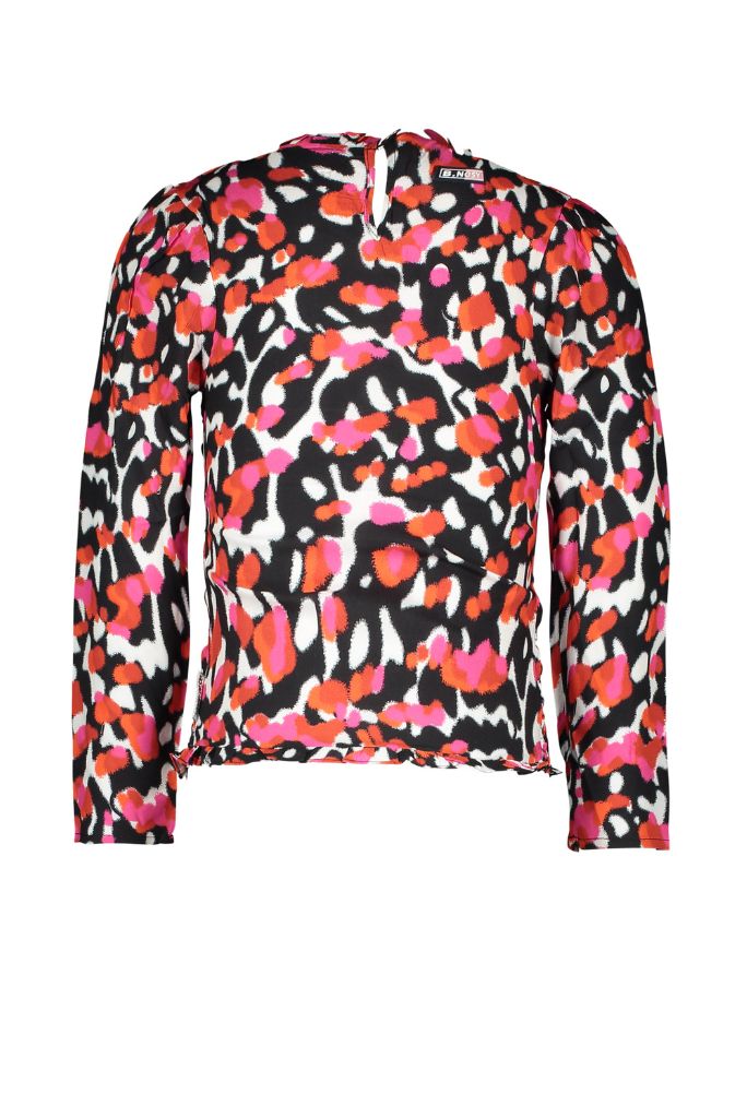 Girls Long Sleeve Multi-Coloured Spots Blouse