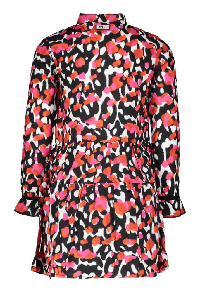 Long Sleeve Multi-Coloured Spots Dress