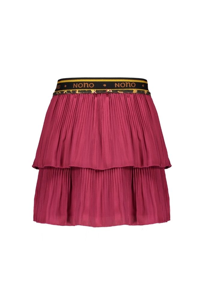 Maroon ruffle skirt hotsell