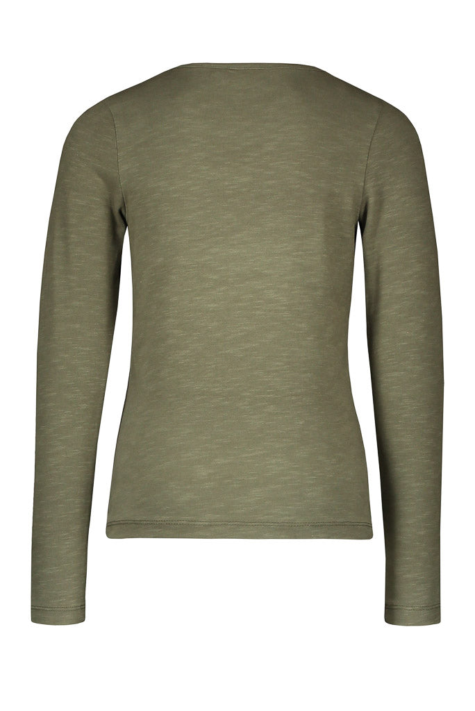 Like FLO Girls Olive Green Long Sleeve Top