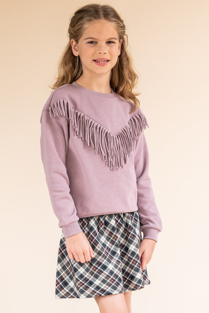 Purple Frill Sweatshirt