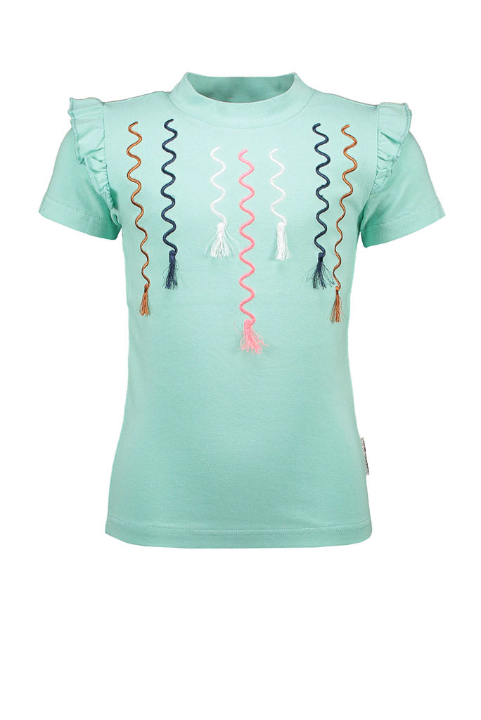 B.Nosy Girls Tee With Tassel Artwork