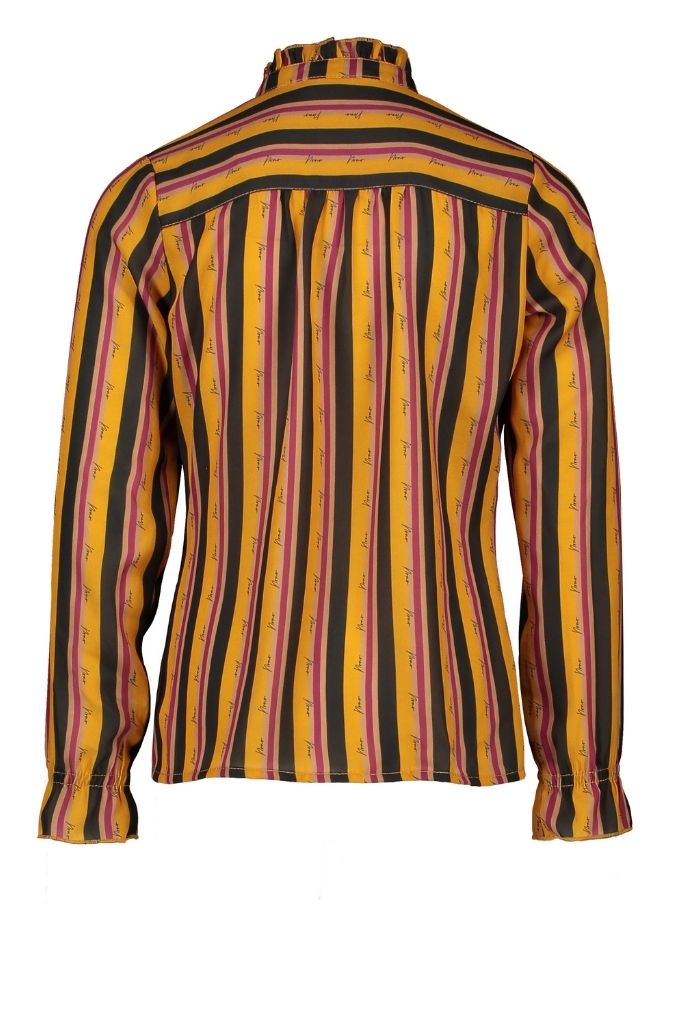 Tikky Long Sleeve Stripe Blouse | Back View