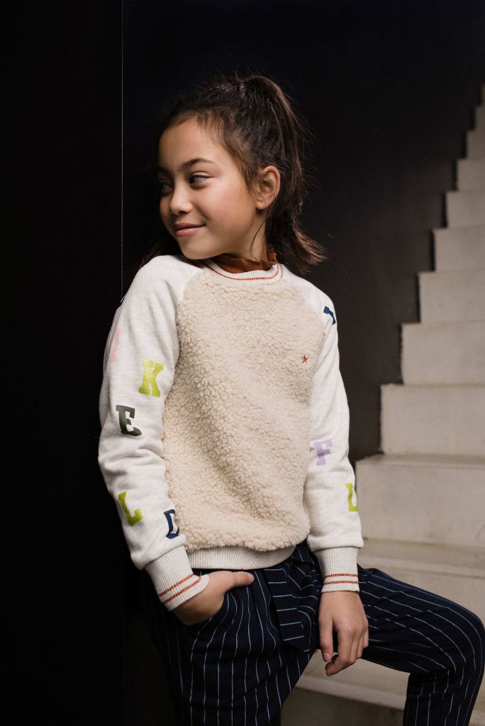 Girls Teddy Sweatshirt - Off-White