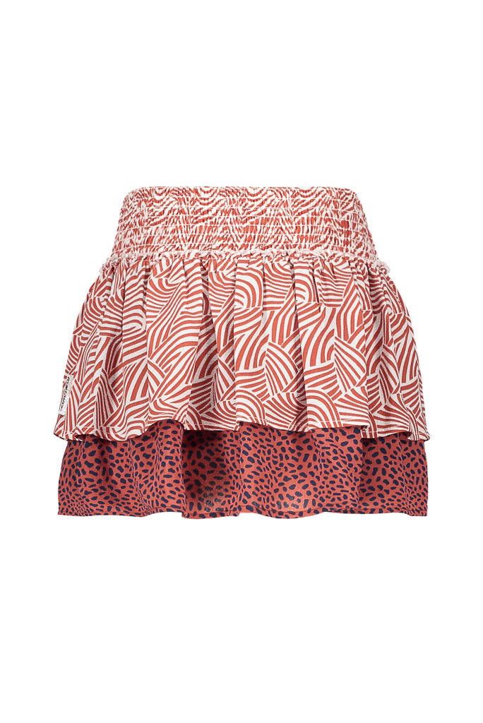 B.Nosy Girls Zebra Print Ruffle Skirt