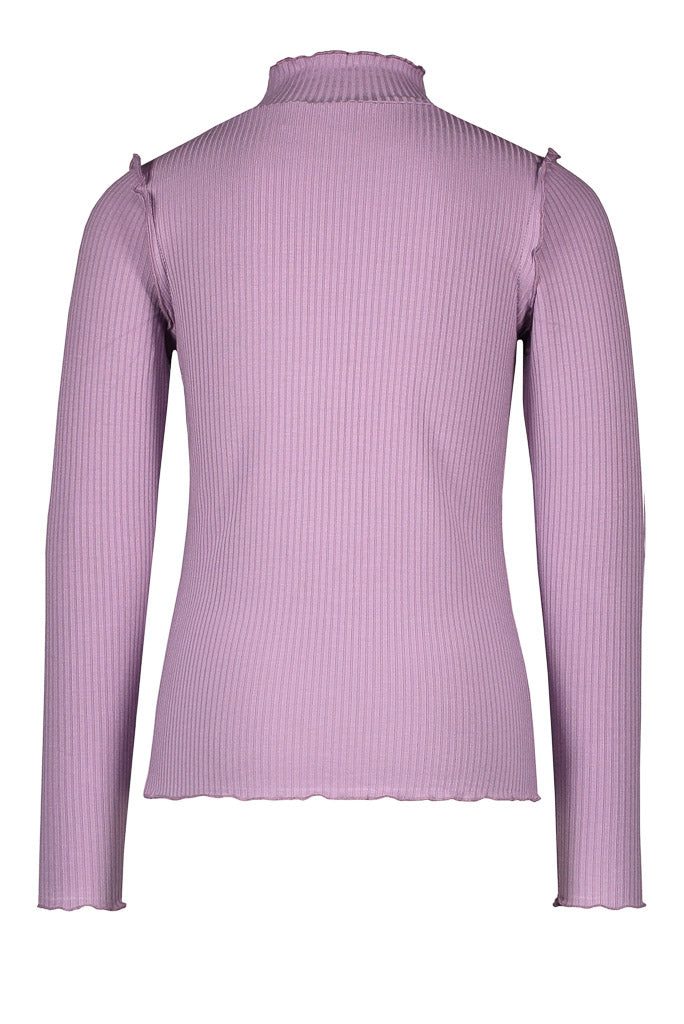 Girls Purple Long Sleeve Turtleneck Top