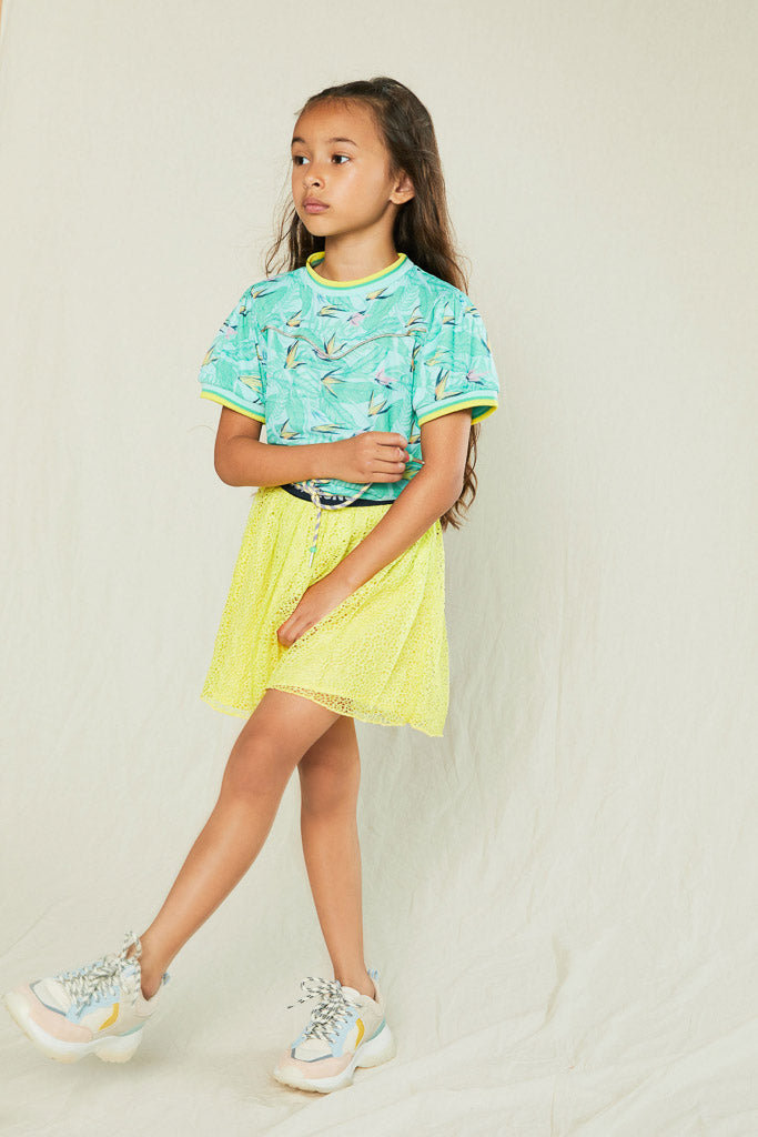 NONO Girls Nisa Lace Skirt - Yellow