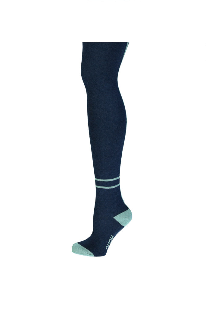 Nono Girls Splash Tights With Stripe Back