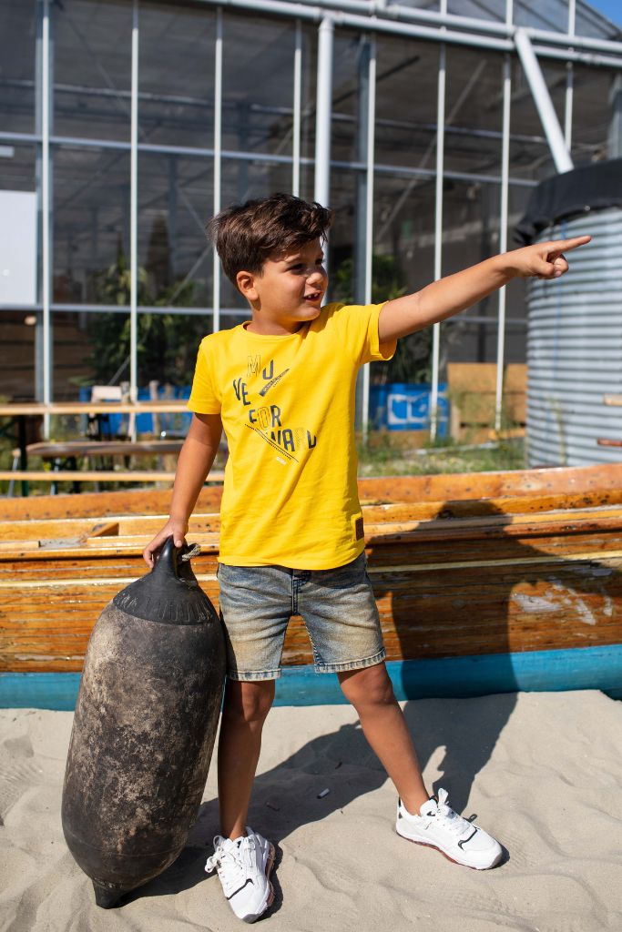 Boys Yellow T-Shirt Fadil by Quapi | On Sale Now