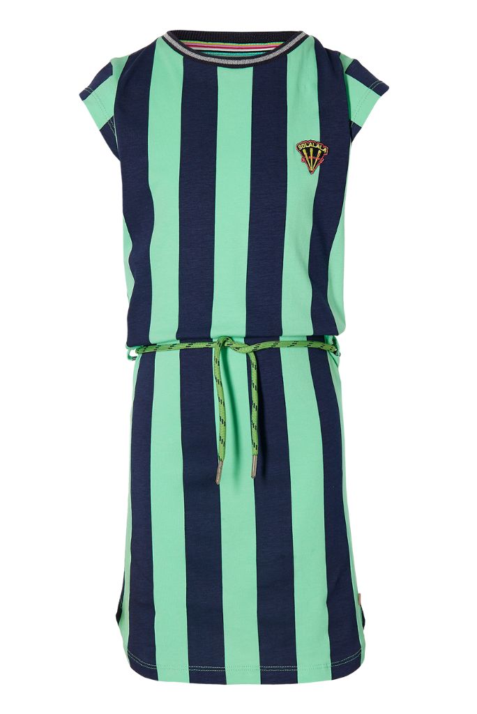 Quapi Girls Fab Dress - Blue Stripes