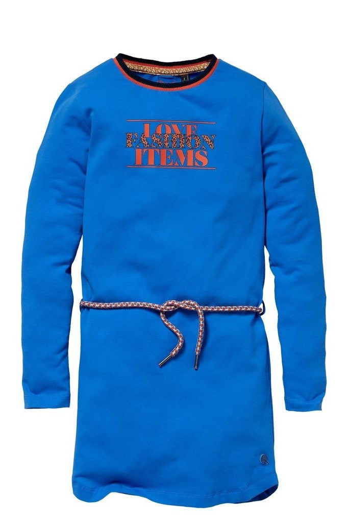 Quapi Girls Blue Long Sleeve Dress Kaat | On Sale Now