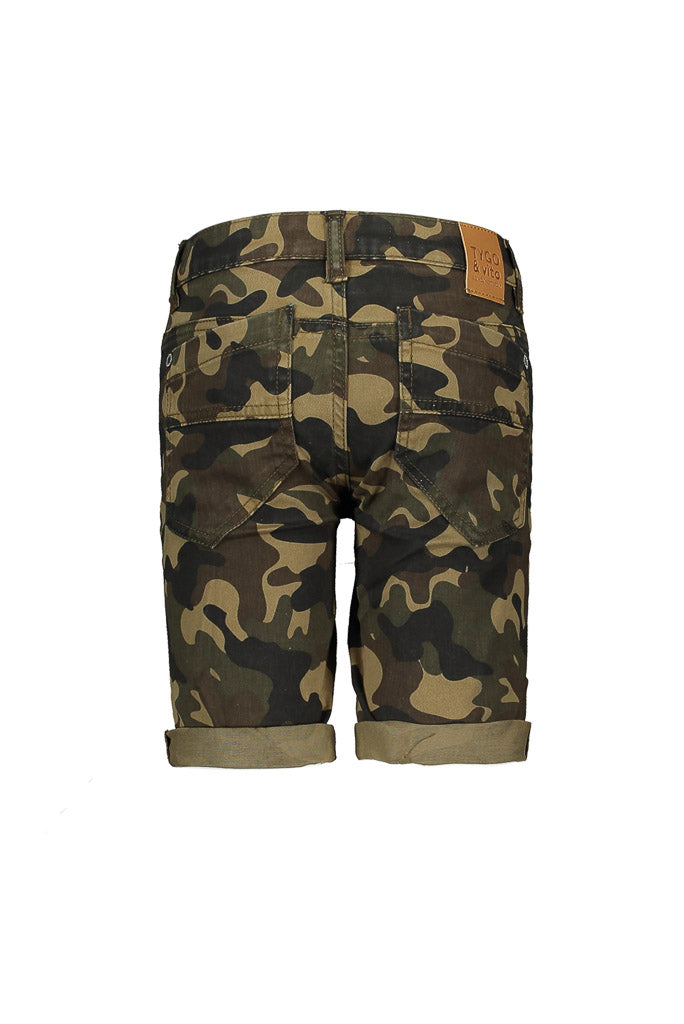 TYGO Boys Camo Stretch Twill Shorts