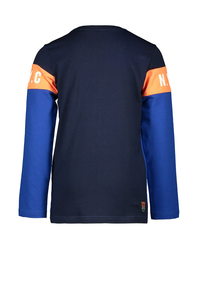 Boys Long Sleeve Colour Block Top