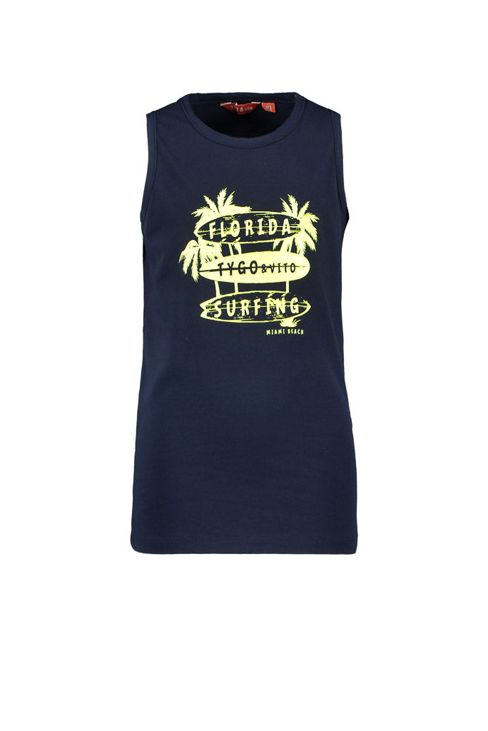 Organic Tank FLORIDA SURFING - Navy